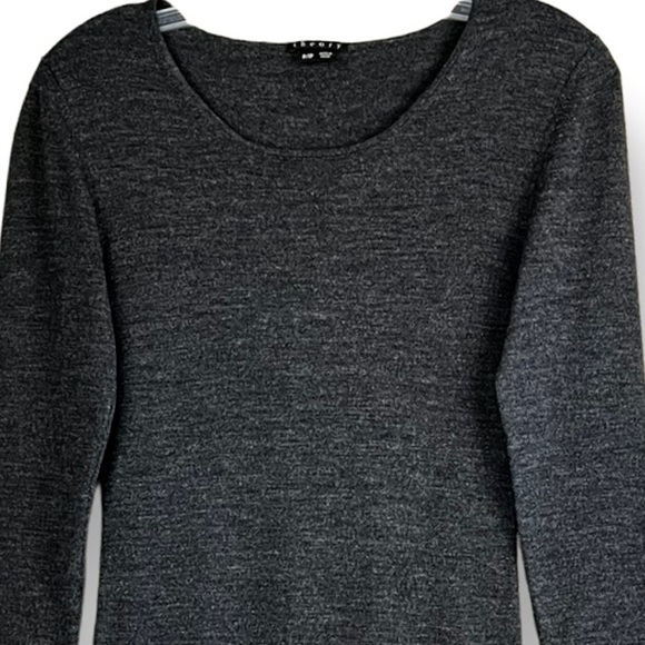 Theory Jiya B New Steady Wool Blend Sweater Dress In Charcoal Gray Size P/TP - 0 - Picture 6 of 11